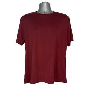 01. Also Burgundy Performance Wear Quick Dry UPF 40 Short Sleeve T-Shirt Size L